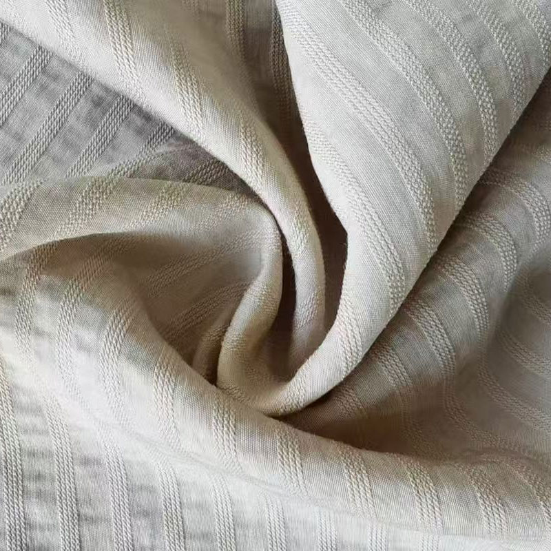 Tissu entrelacé de rayonne à filament unique en nylon à rayures Lotus