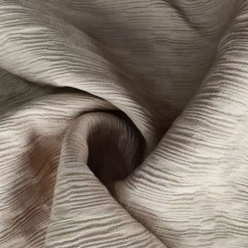 Tissu jacquard en rayonne de nylon à filament unique avec texture plissée distincte